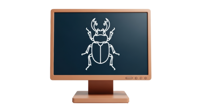 Isolated Bug on Computer Monitor