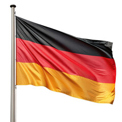 Naklejka premium german flag waving in wind german flag waving waving germany flag black red yellow flag germany flag transparent background image