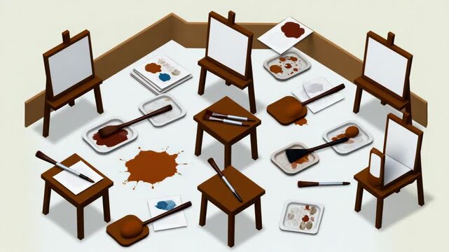 Art studio interior design