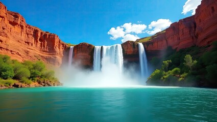 waterfall in yosemite