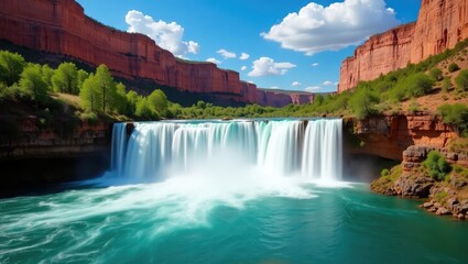 waterfall in yosemite national park