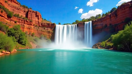 waterfall in yosemite