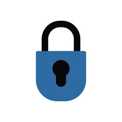 padlock logo icon illustration flat