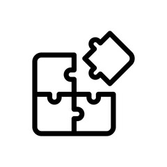 Jigsaw puzzle with assembling pieces. Perfect for use in web design, app development, and infographics related to problem solving, teamwork, strategy, and creativity