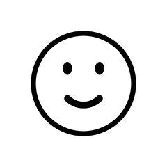 Happy face emoticon. An easily recognizable graphic icon suitable for various design purposes, expressing positivity and good mood. Perfect for web design, apps, user interfaces, and social media