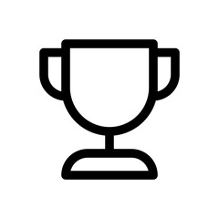 Trophy cup, representing achievement, success, and awards. Ideal for use in designs related to competitions, recognition, and goals