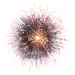 Obraz premium Abstract, colorful fireworks burst across the black night sky, a bright vector illustration of celebration and explosion