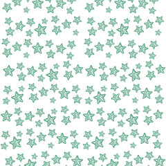 set of green stars vector background