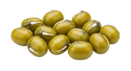 Isolated mung beans, a legume often used in Asian and vegetarian cuisine for soups and sprouts