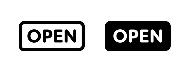 Open sign stock illustration