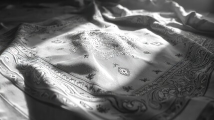 Gray fabric pattern close up