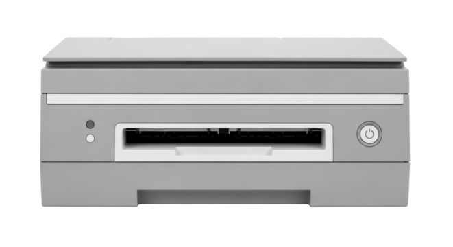 Isolated grayscale printer for home or office use, for printing, scanning and copying documents