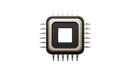 Isolated integrated circuit chip for electronics industry equipment, component part supply