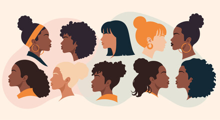 Diverse Women Profiles Collection.