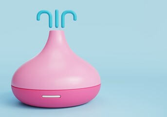 diffuser 3d illustration banner with blue background