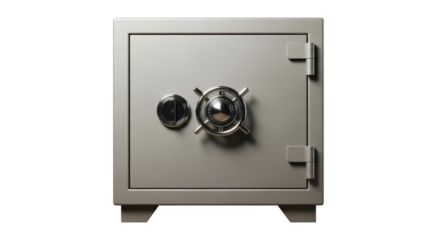 Isolated steel security safe with combination lock and bolt lock for valuables or cash