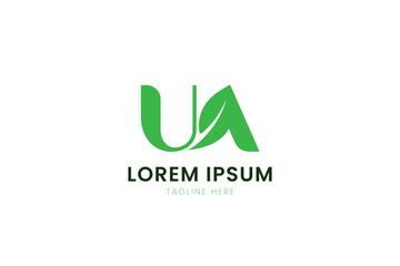 Minimalist green leaf logo design symbolizing growth and nature for branding projects