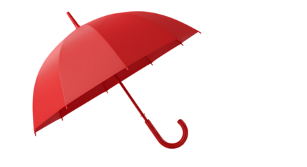 Red Umbrella A Symbol of Protection and Resilience isolated on transparent background