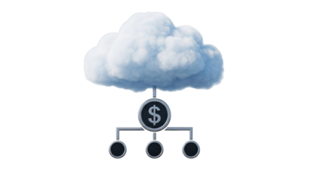 Isolated Cloud computing money stream to multiple sources, cloud-based revenue system