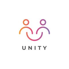 Minimal together unity logo diversity community together colorful
