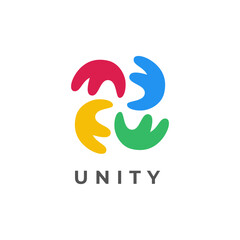 Minimal together unity logo diversity community together colorful