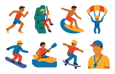 Fototapeta premium Extreme Sports Icons