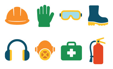 Colorful Safety Icons Grid