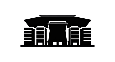 Isolated stadium design architecture, icon symbol construction, building design landmark drawing