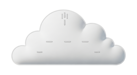 Isolated Cloud shaped frame for photos, modern and sleek design, a contemporary display piece