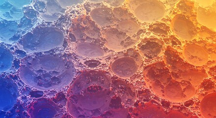 Abstract Spherical Cellular Structure with Gradient Color Scheme for Scientific Visualization and Modern Design Applications