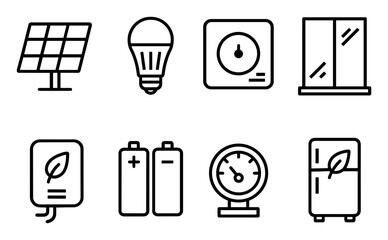 Minimalist Energy-Saving Icons