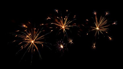 Fototapeta premium Festive fireworks explode in the night sky celebration