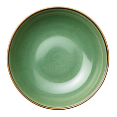 Green empty ceramic bowl or plate top view png bowl png plate png ceramic png green png empty png dish png kitchen png transparent background