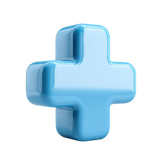 Obraz premium Light-blue, 3D plus sign (1)