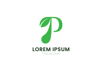 Minimalist green leaf logo design for nature brands and eco friendly businesses