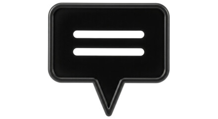 Isolated dialog bubble featuring two parallel lines, representing a texting symbol icon