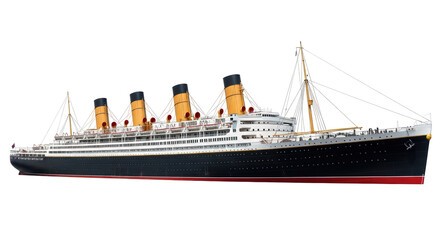 Isolated Cruise Liner Ocean Voyage, Classic Transatlantic Passenger Ship, Luxury liner design © Fernando