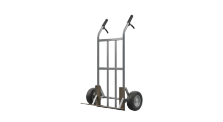 Isolated hand truck for moving boxes and heavy objects, ideal for storage and logistics use