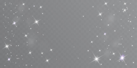 Sparkling star light background glitter glow magic effect transparent overlay vector.  © NAUM