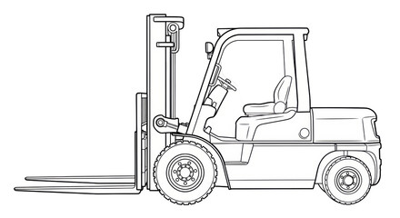 Isolated Forklift