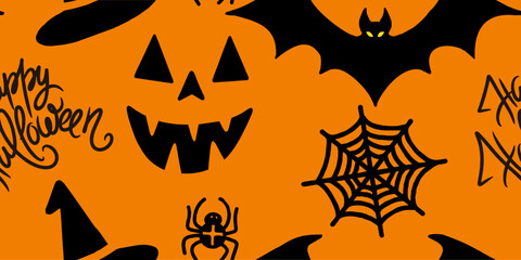 Halloween-themed illustration with spooky elements