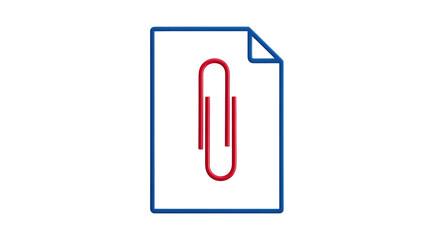 Isolated Paper Clip on Document