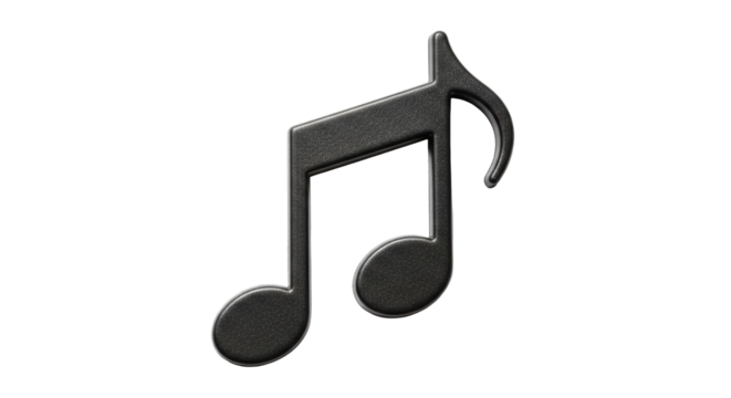 Isolated Musical Note Symbol, Creative Composition for Music, Arts, Sounds & Rhythms