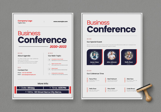 Conference Agenda Template Layout