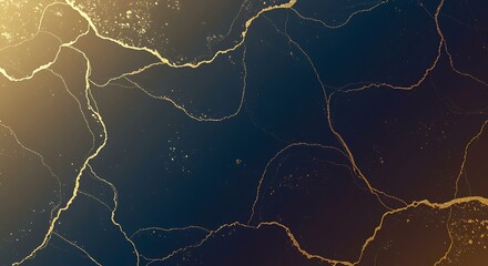 Elegant Black and Gold Abstract Art Background with Luxurious Marble Texture and Glittering Veins Perfect for Modern Design Projects and Creative Visuals