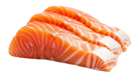 Isolated Salmon Slices