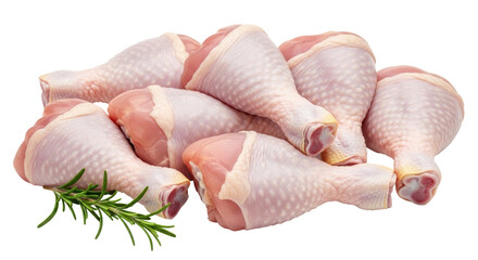 Isolated Raw Chicken Drumsticks