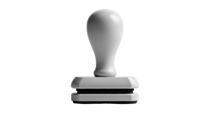 Isolated White Rubber Stamp