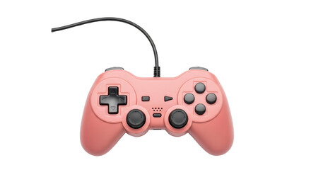 Isolated Pink Game Controller