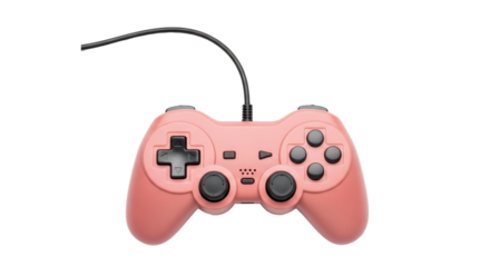 Isolated Pink Game Controller